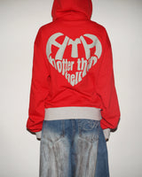 BICOLOR HEART LOGO HOODIE 