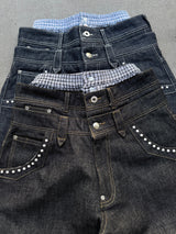 3-Layered Pearl Low-Rise Denim
