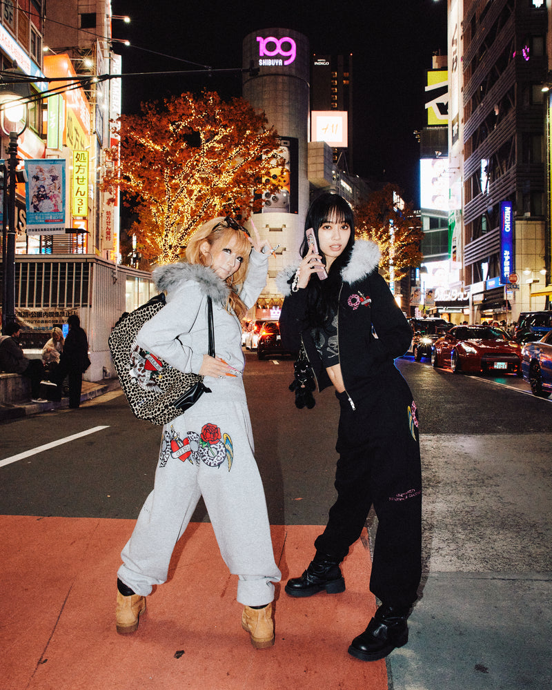 ×Ed Hardy  90 로고 스웨트 팬츠 