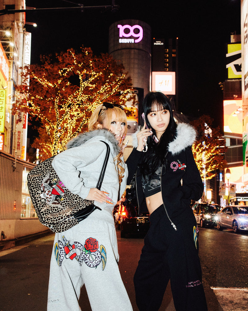 ×Ed Hardy Leopard Boston Bag 