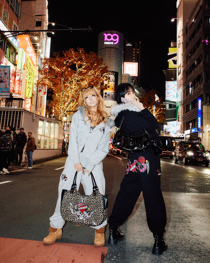 ×Ed Hardy Leopard Boston Bag 