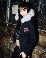 ×Ed Hardy  90 Logo Fur Zip Hoodie