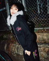 ×Ed Hardy  90 Logo Fur Zip Hoodie