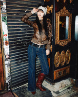 ×Ed Hardy 假皮夹克 