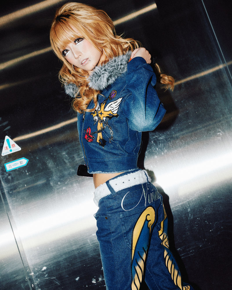 ×Ed Hardy 로우라이즈 데님 