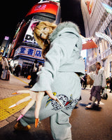 ×Ed Hardy  90 Logo Fur Zip Hoodie