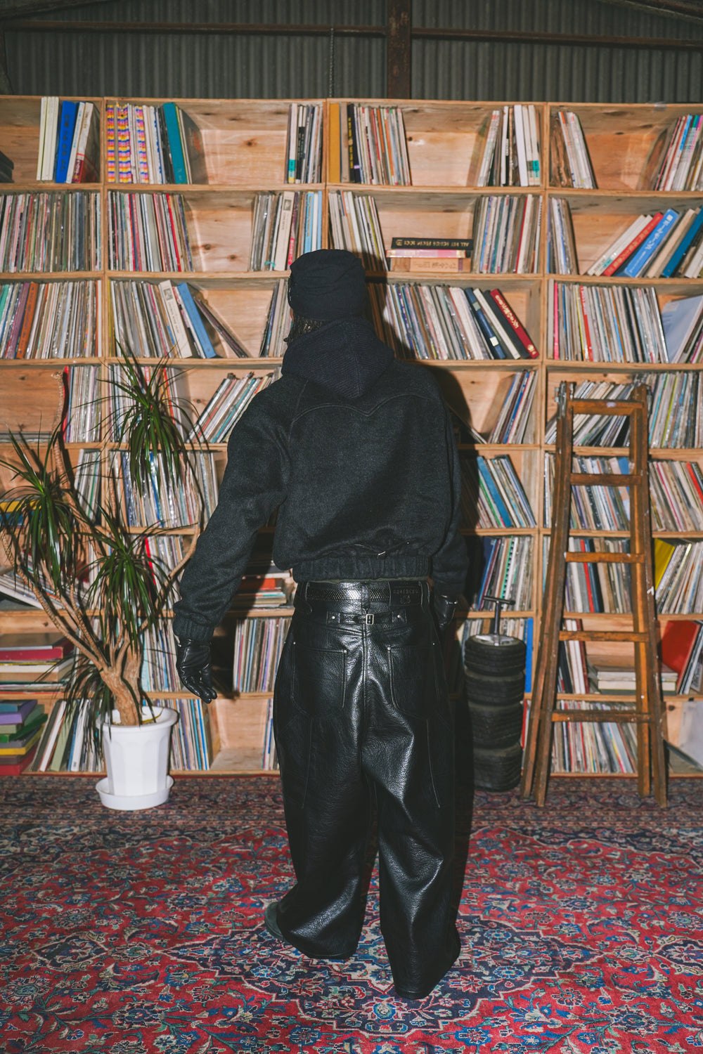 Ballsy Painter Faux Leather Baggy Pants – YZ