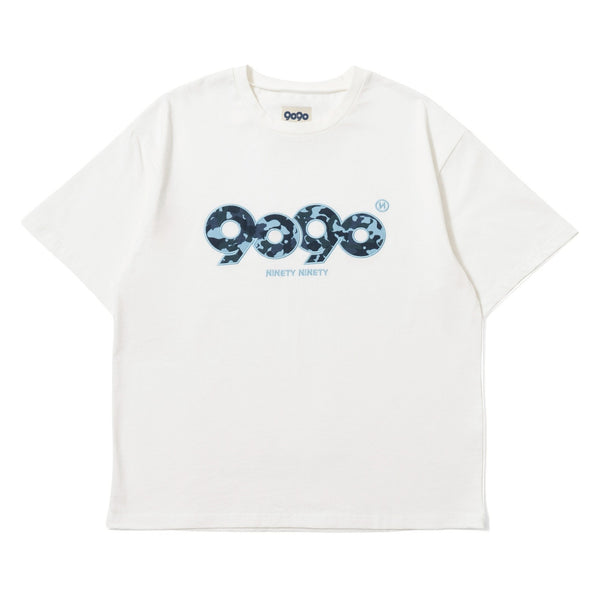 9090 ロゴ Tシャツ 9090 OG Logo Tee (White×Blue Camo) – YZ