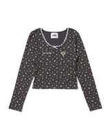 LACE TRIM RIB TOP 
