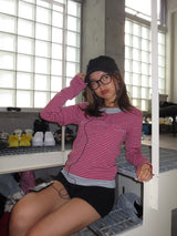 Layered border long tee