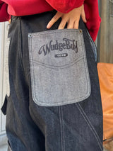 Two tone pocket jeans