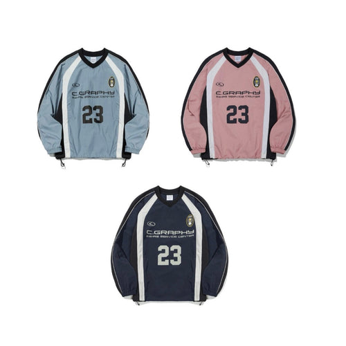 Synthetic fiber color scheme sports crew neck CBESUWM150