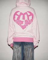 BICOLOR HEART LOGO HOODIE 