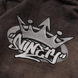 King Logo Denim Quilted Jacket