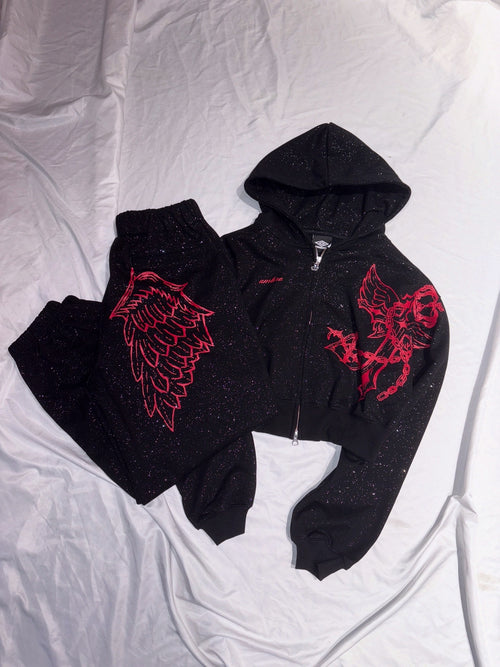 9090girl × umbro Feather Logo Glitter Sweat Pants