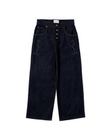 Herringbone studs denim pants