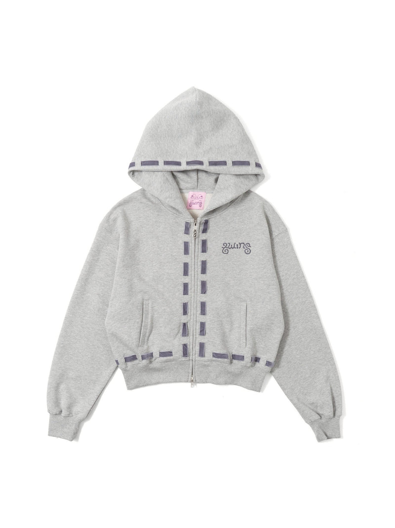 Ribbon zip hoodie – YZ