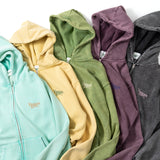 universal logo powder zip hoodie