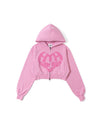 VINTAGE HEART LOGO ZIP HOODIE