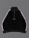 relaxy logo half zip lamé track jacket