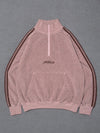 relaxy logo half zip lamé track jacket