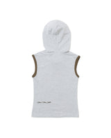SLEEVELESS STRIPED HOODIE 
