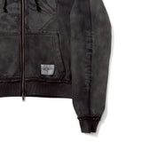 Grunge graphic zip hoodie