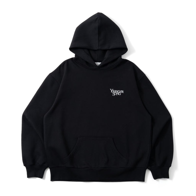 butterfly logo lame hoodie