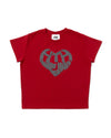 HEART LOGO APPLIQUÉ CROPPED TEE 
