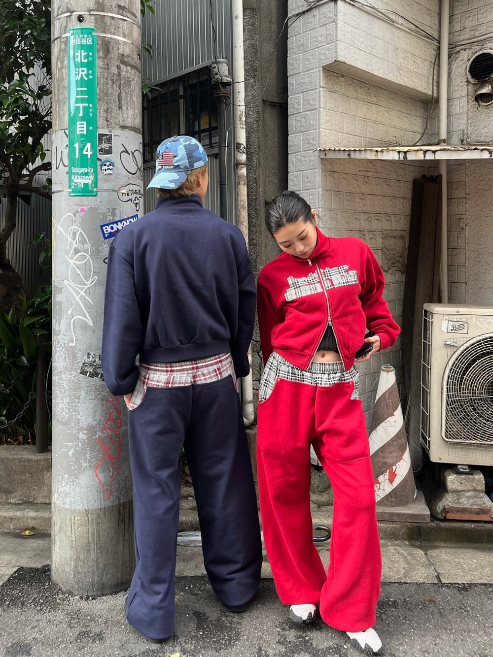 Check pattern sweat pants – YZ