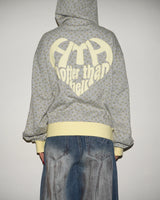 BICOLOR HEART LOGO HOODIE 