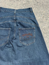 復古風格側縫氣球牛仔褲 