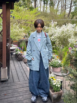 Check tailored ss jacket