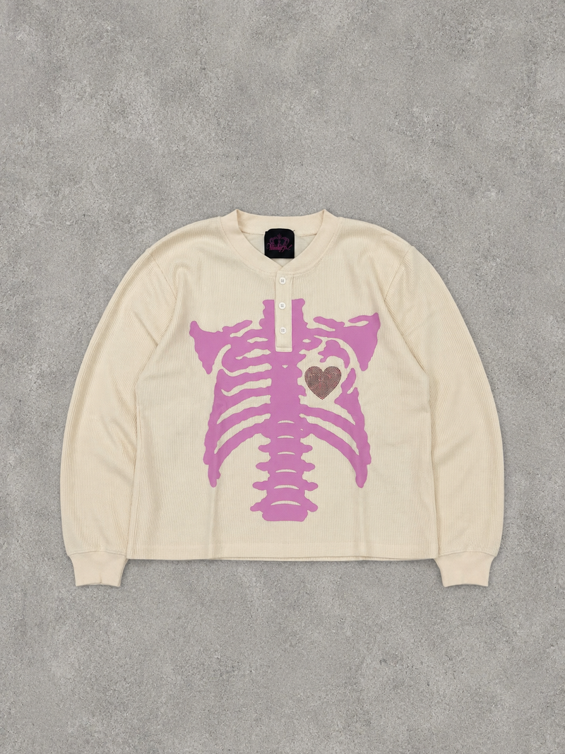 Bone Heart Henley Neck Thermal – YZ