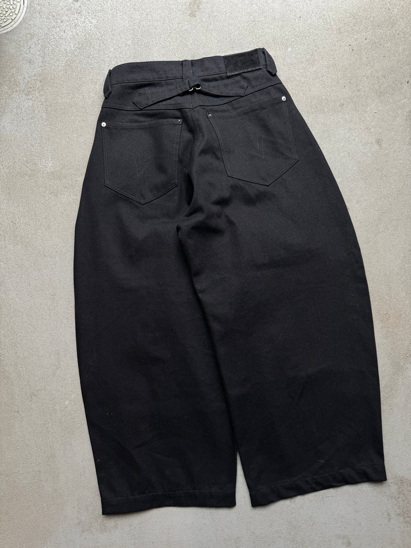 Wide-Tuck Colored Denim Pants – YZ