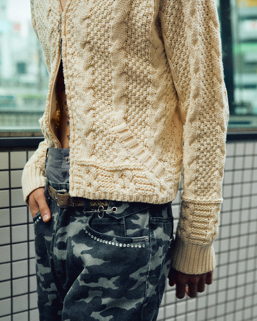 HIROKI TSUZUKI】COTTON KNIT ZIP HOODIE – YZ