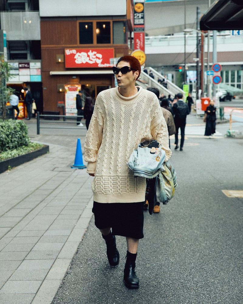 【HIROKI TUZUKI】big cotton knit