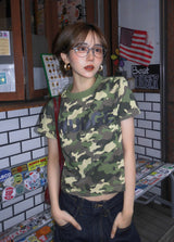 WB camo print ss tee