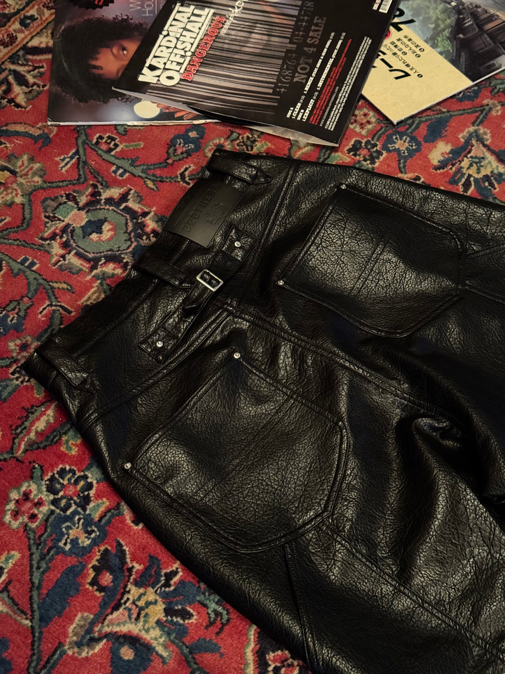 Ballsy Painter Faux Leather Baggy Pants – YZ