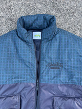 チェックのダウンジャケット 