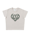 HEART LOGO APPLIQUÉ CROPPED TEE 