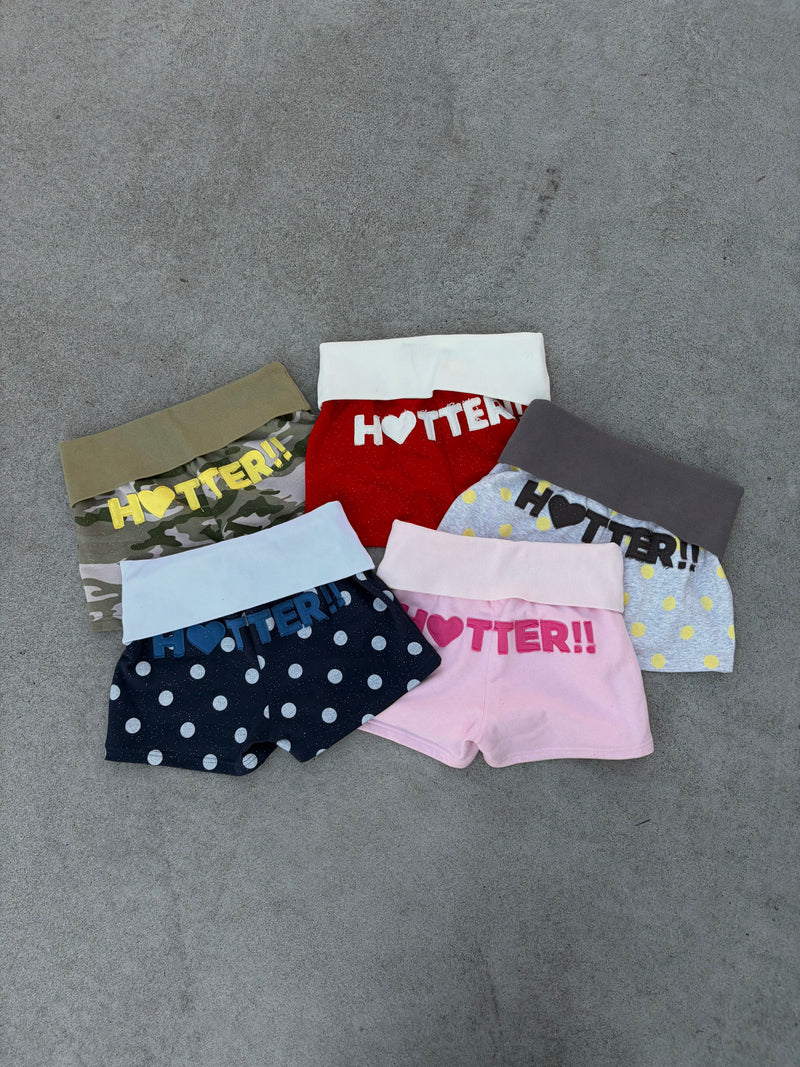 GLITTER LOGO MINI SHORTS – YZ