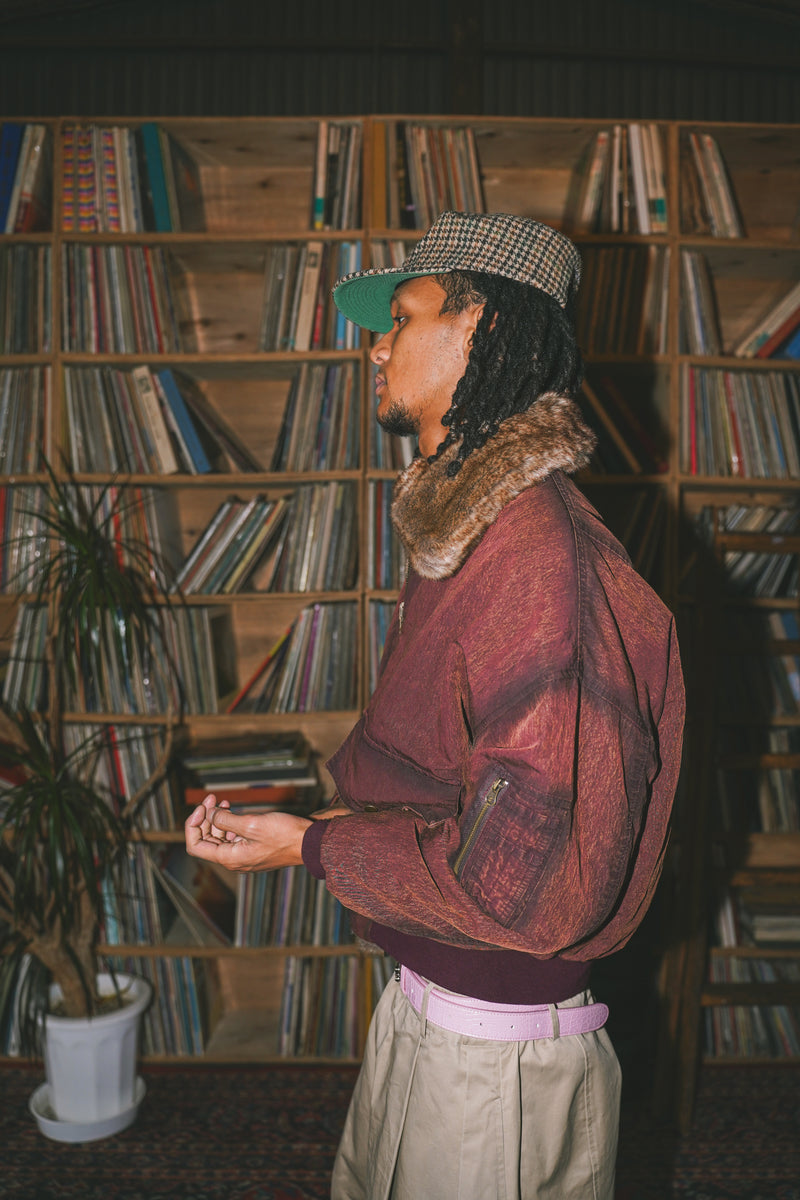 reversible fur flight jacket