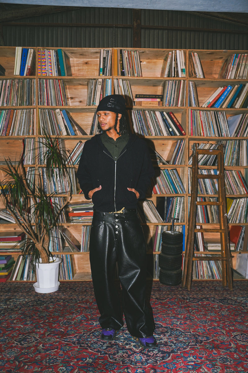 Ballsy Painter Faux Leather Baggy Pants