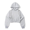 2way shoulder zip hoodie