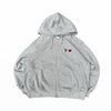 Heart patch logo zip hoodie