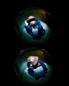 B logo Check cap 