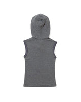 SLEEVELESS STRIPED HOODIE 