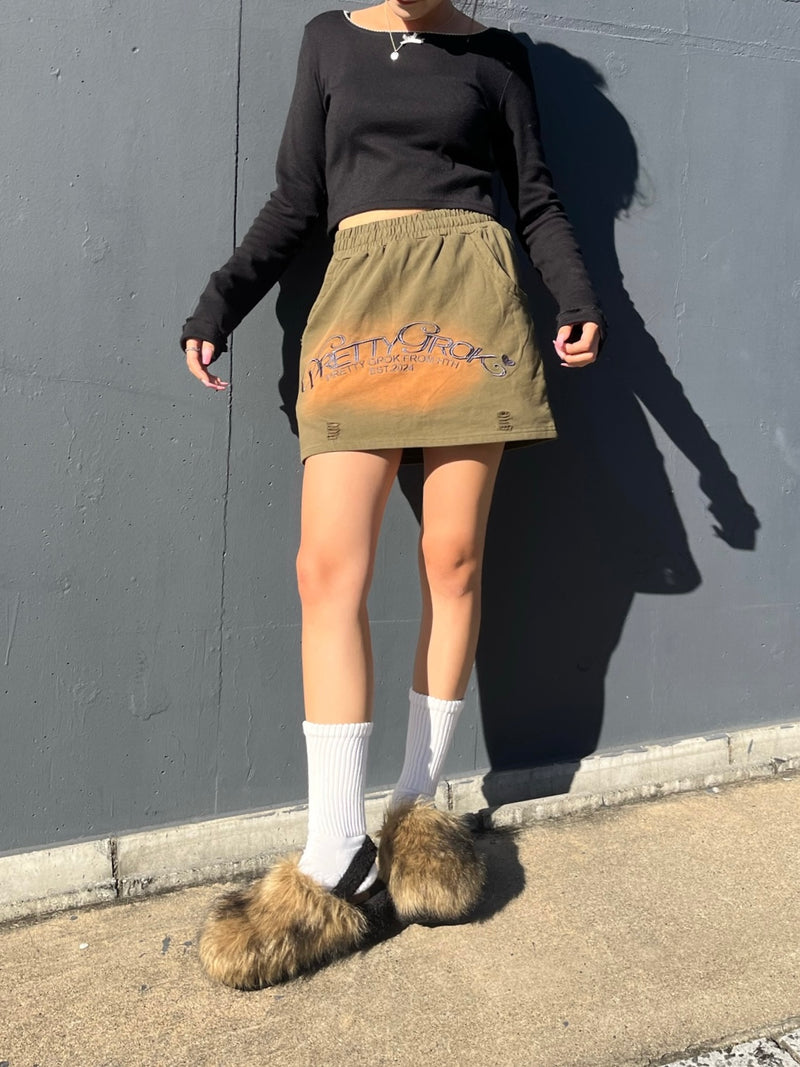 Sweat Logo Mini Skirt