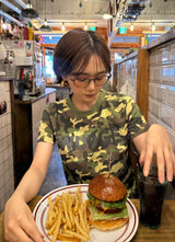 WB camo print ss tee